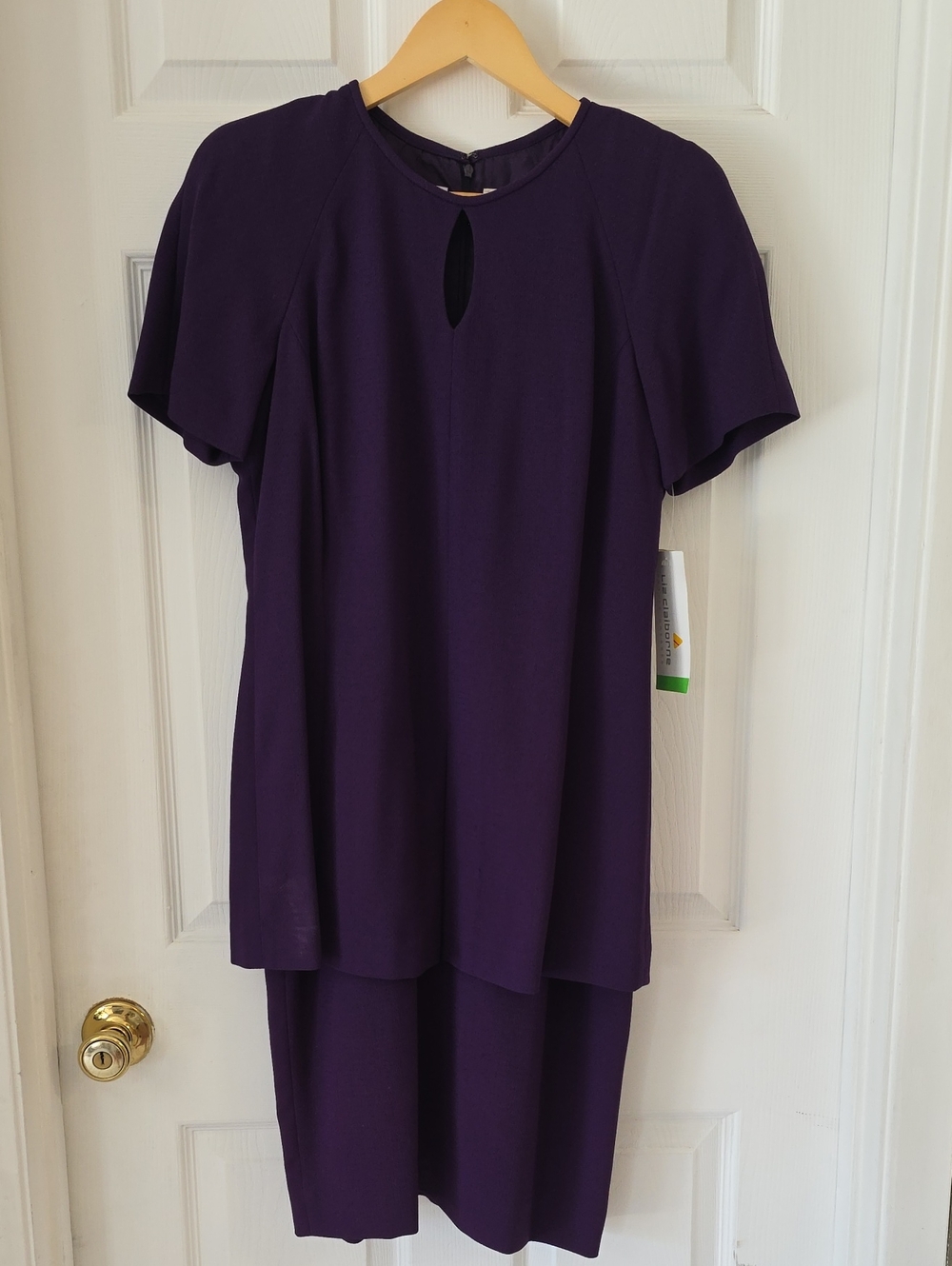 VTG NEW OLD STOCK Liz Claiborne Deep Purple One Piece Dress Size 12 Petite